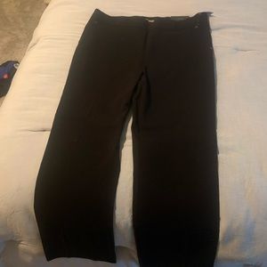 Black bootcut slacks
